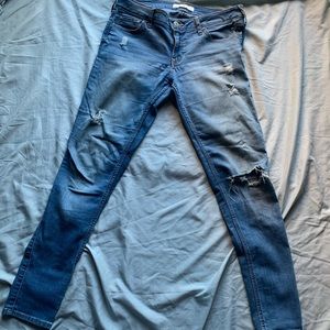 Low Rise Hollister Ripped Jeans